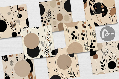 Digital Paper Organic Elements Pattern Digital Pattern artnoy 