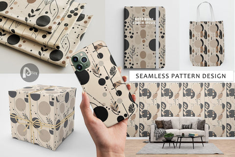 Digital Paper Organic Elements Pattern Digital Pattern artnoy 