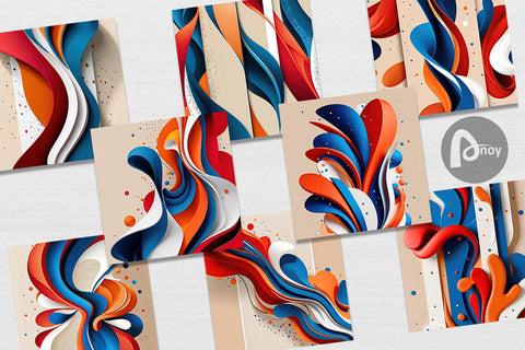 Digital Paper Organic Flow Digital Pattern artnoy 