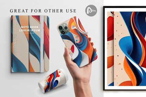 Digital Paper Organic Flow Digital Pattern artnoy 