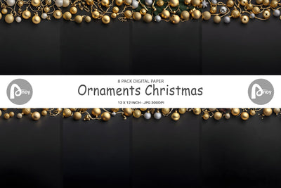 Digital Paper Ornaments Christmas Digital Pattern artnoy 