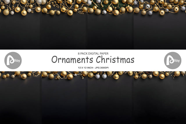 Digital Paper Ornaments Christmas Digital Pattern artnoy 