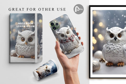 Digital Paper Owl Christmas Digital Pattern artnoy 