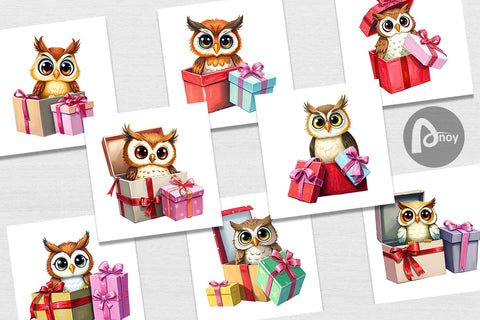 Digital Paper Owl Gift Digital Pattern artnoy 