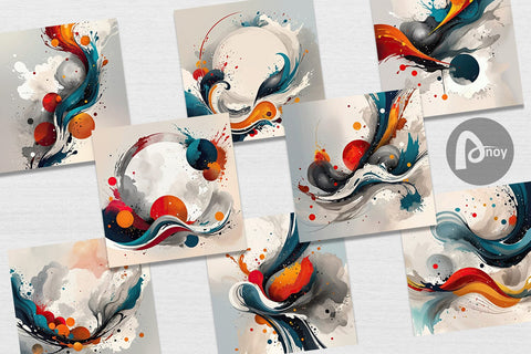 Digital Paper Paint Brush Painting Digital Pattern artnoy 