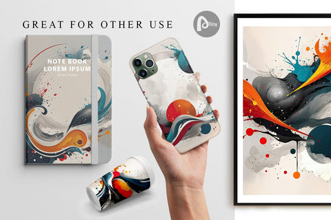 Digital Paper Paint Brush Painting Digital Pattern artnoy 