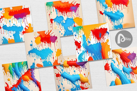 Digital Paper Paint Splatters Digital Pattern artnoy 