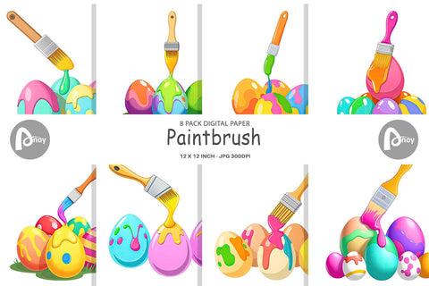 Digital Paper Paintbrush Digital Pattern artnoy 