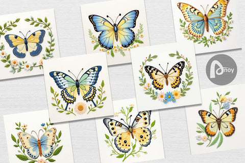 Digital Paper Painted Lady Butterfly Digital Pattern artnoy 