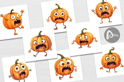 Digital Paper Panic Pumpkin Digital Pattern artnoy 