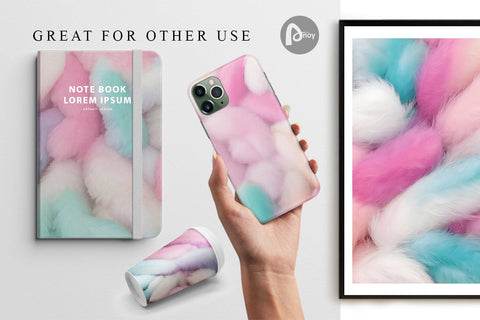 Digital Paper Pastel Feathers Digital Pattern artnoy 