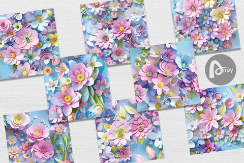 Digital Paper Pastel Flowers Pattern Digital Pattern artnoy 