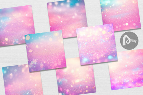 Digital Paper Pastel Glitter Bokeh Digital Pattern artnoy 