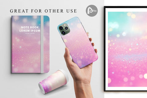 Digital Paper Pastel Glitter Bokeh Digital Pattern artnoy 