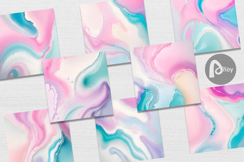 Digital Paper Pastel liquids Digital Pattern artnoy 