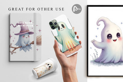 Digital Paper Pastel Necromancer Ghost Digital Pattern artnoy 