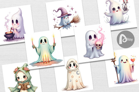 Digital Paper Pastel Necromancer Ghost Digital Pattern artnoy 