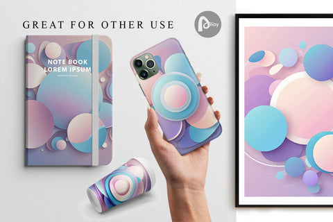 Digital Paper Pastel Organic Shapes Digital Pattern artnoy 