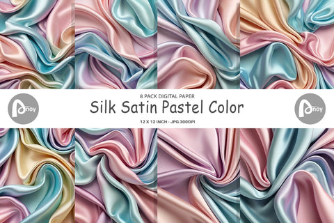 Digital Paper Pastel Silk Satin Digital Pattern artnoy 