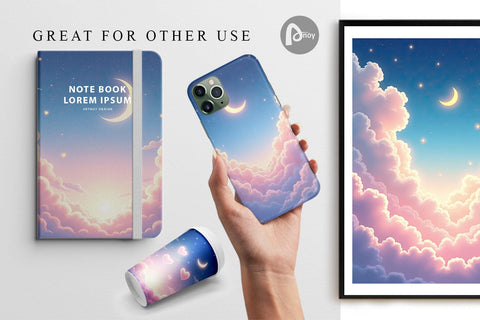 Digital Paper Pastel Sky Digital Pattern artnoy 