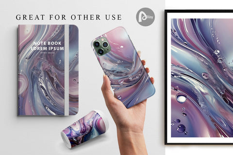 Digital Paper Pastel Swirl Liquid Digital Pattern artnoy 