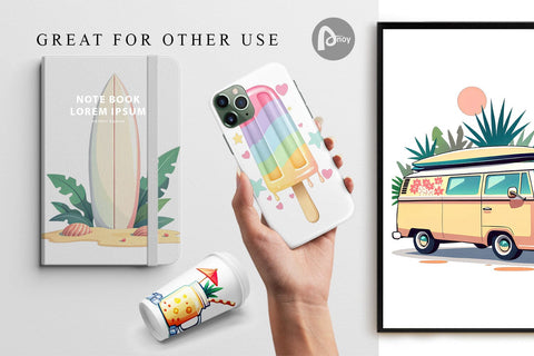 Digital Paper Pastel Tropical Summer Digital Pattern artnoy 