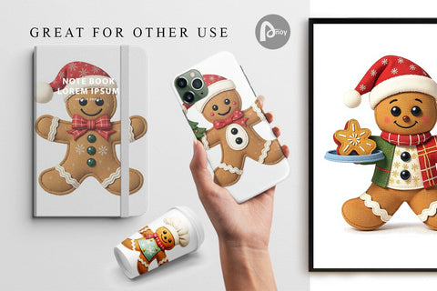 Digital Paper Patchwork Gingerbread Digital Pattern artnoy 