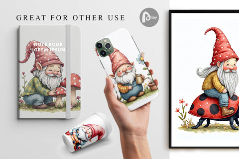 Digital Paper Patchwork Gnome Collection Digital Pattern artnoy 