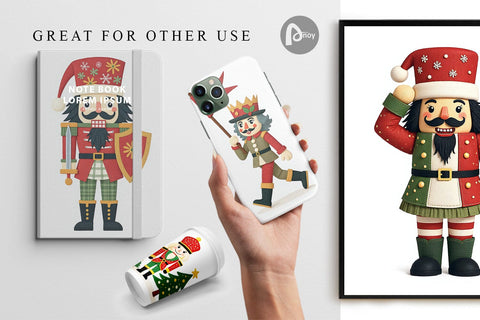 Digital Paper Patchwork Nutcracker Digital Pattern artnoy 