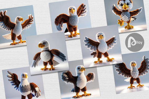 Digital Paper Patriotic Eagle Crochet Digital Pattern artnoy 