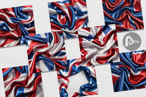 Digital Paper Patriotic Silk Satin Digital Pattern artnoy 