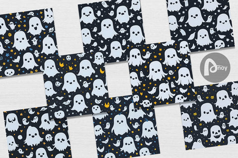 Digital Paper Pattern Cute Ghosts Digital Pattern artnoy 