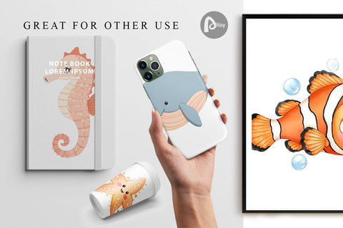 Digital Paper Peach Fuzz Friends Digital Pattern artnoy 