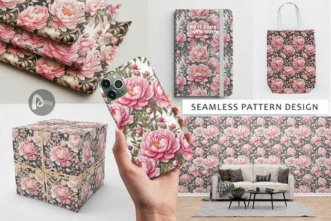Digital Paper Peony Pattern Digital Pattern artnoy 