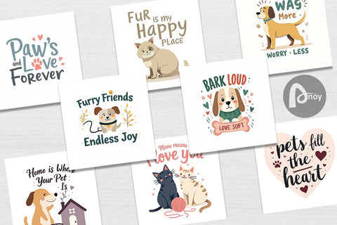 Digital Paper Pet Love Quotes Digital Pattern artnoy 