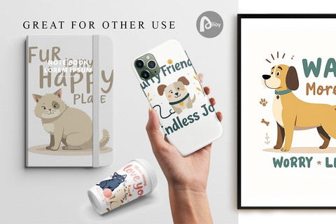 Digital Paper Pet Love Quotes Digital Pattern artnoy 