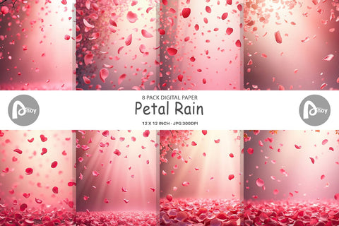 Digital Paper Petal Rain Digital Pattern artnoy 