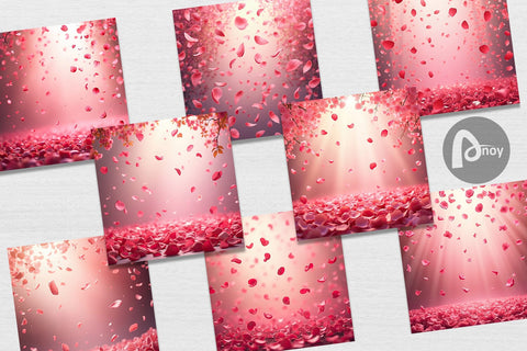 Digital Paper Petal Rain Digital Pattern artnoy 