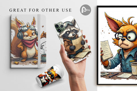 Digital Paper Pilot Grumps Digital Pattern artnoy 