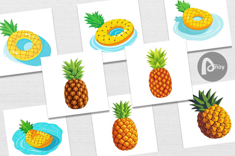 Digital Paper Pineapple Digital Pattern artnoy 