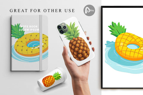 Digital Paper Pineapple Digital Pattern artnoy 