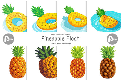 Digital Paper Pineapple Digital Pattern artnoy 