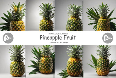 Digital Paper Pineapple Fruit Digital Pattern artnoy 