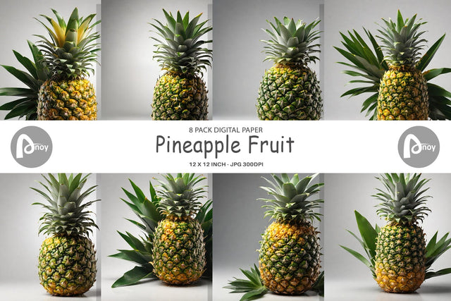 Digital Paper Pineapple Fruit Digital Pattern artnoy 