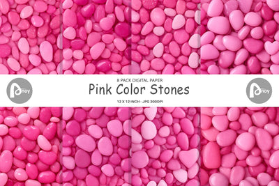 Digital Paper Pink Color Stones Digital Pattern artnoy 