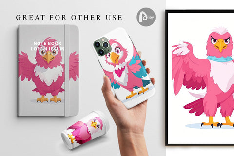 Digital Paper Pink Eagle Valentine Digital Pattern artnoy 