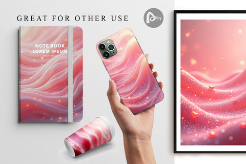 Digital Paper Pink Flow Digital Pattern artnoy 