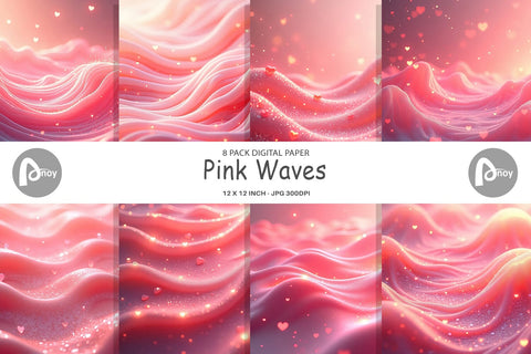 Digital Paper Pink Flow Digital Pattern artnoy 