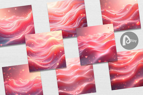 Digital Paper Pink Flow Digital Pattern artnoy 