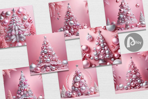 Digital Paper Pink Holiday Decor Digital Pattern artnoy 